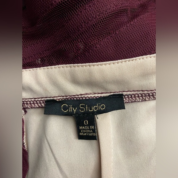 Macy's Burgundy Lace Backless Dress - Picture 5 of 6